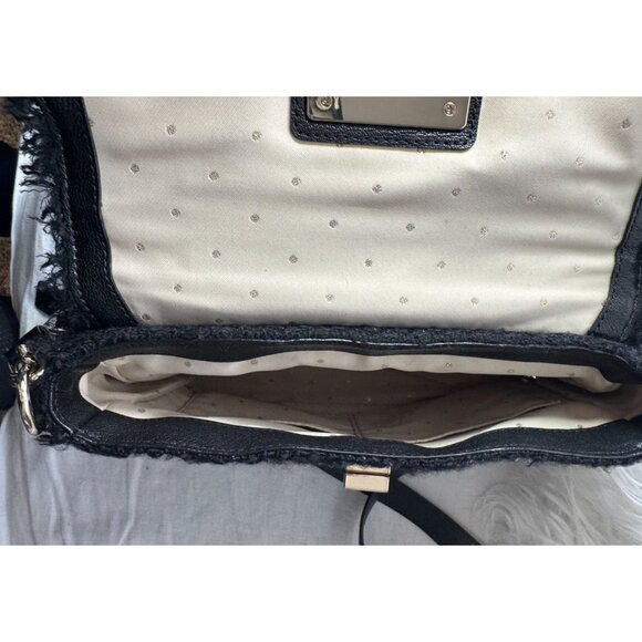 Kate spade Little Nadine black tuxedo hill tweed purse crossbody satchel - Picture 8 of 8